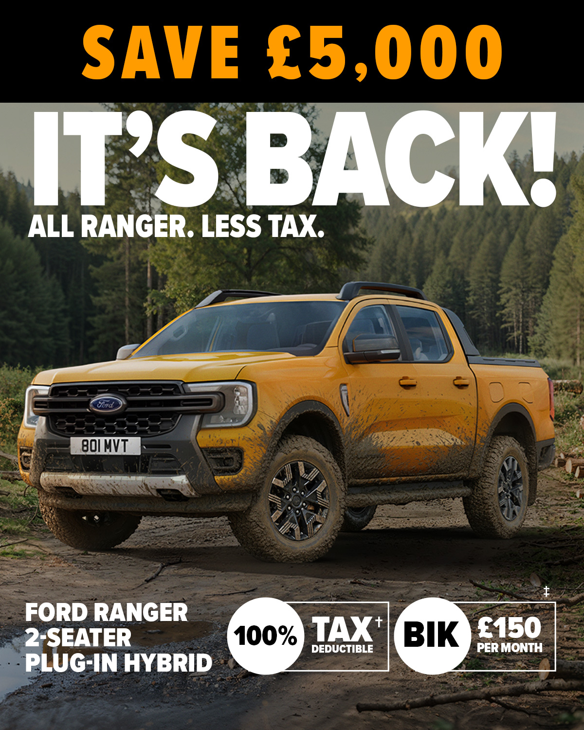 Ford Ranger 2-Seater Plug-in Hybrid